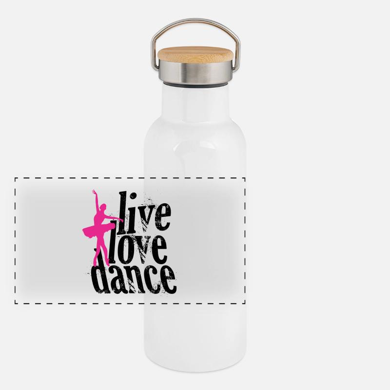 DANCE Panorama Thermosflasche mit Bambusdeckel