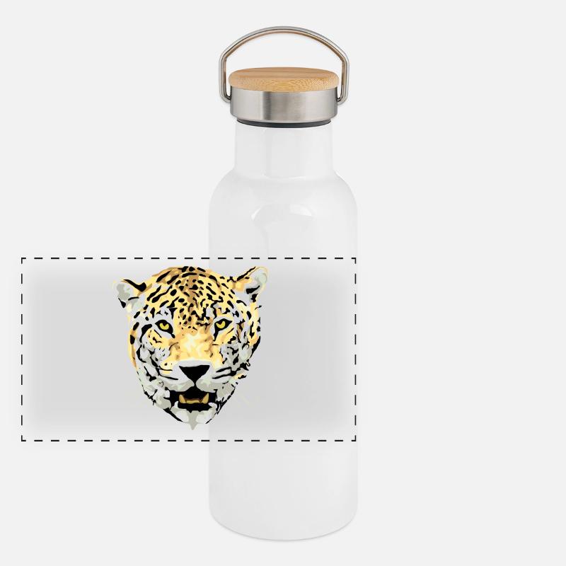 cheetah cat jaguar leopard ocelot cheetah wildcat29 Panoramic Thermal Bottle with Bamboo Lid