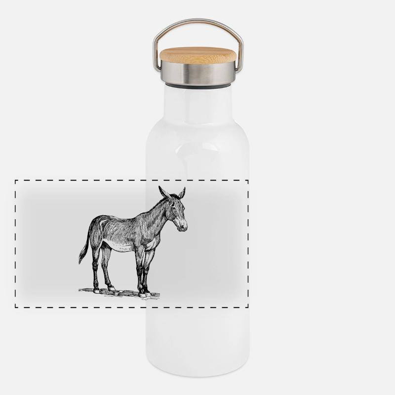 Panorama Thermosflasche mit Bambusdeckel