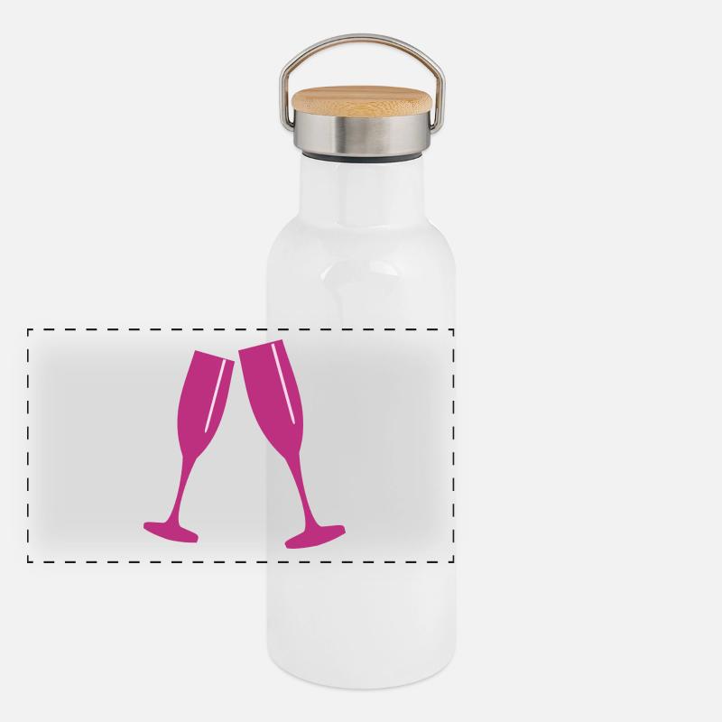 glass Panoramic Thermal Bottle with Bamboo Lid