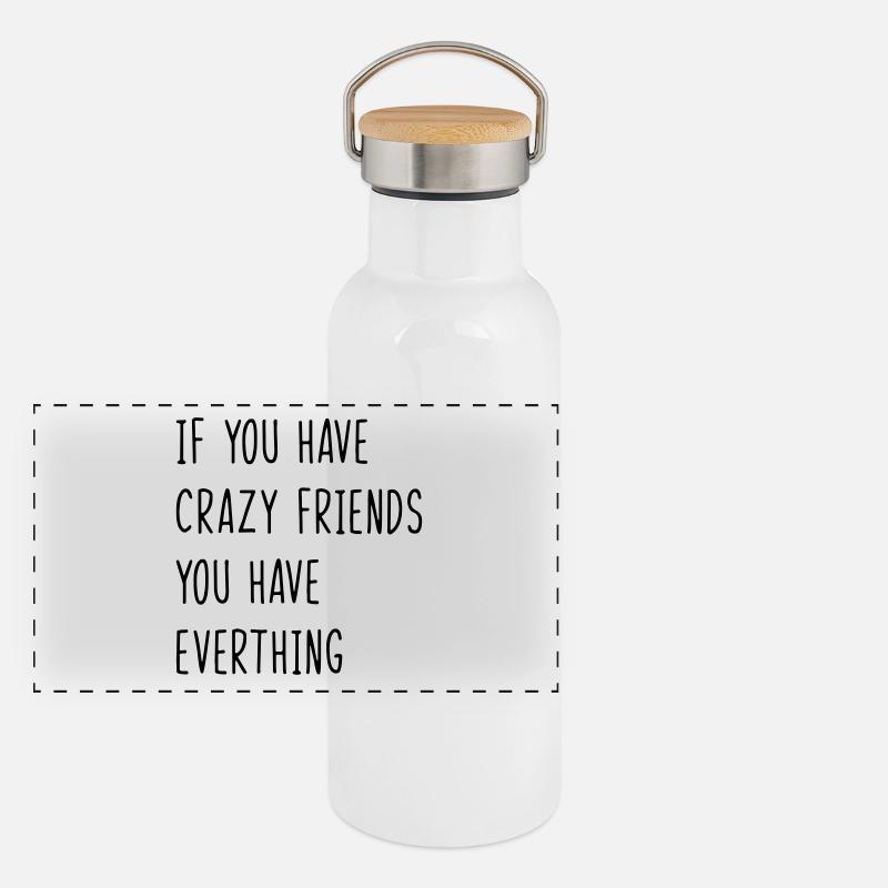 Bester Freund. Copains. Citations Freund Gourde isotherme avec bouchon en bambou