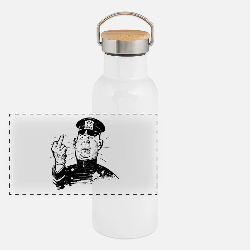 Angry Panoramic Thermal Bottle with Bamboo Lid