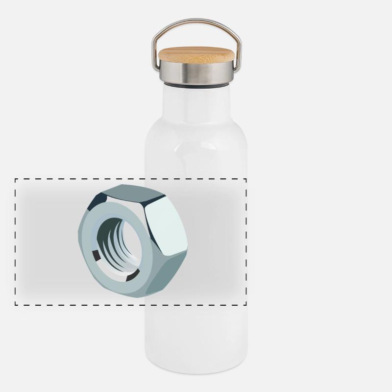 Panorama Thermosflasche mit Bambusdeckel
