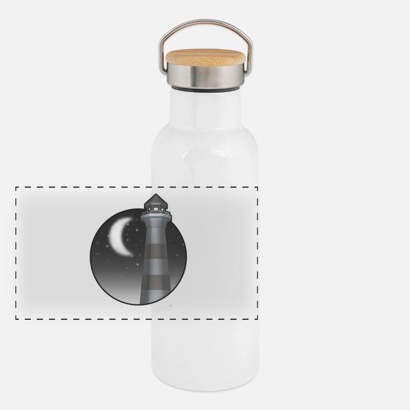 guy in the night Panoramic Thermal Bottle with Bamboo Lid