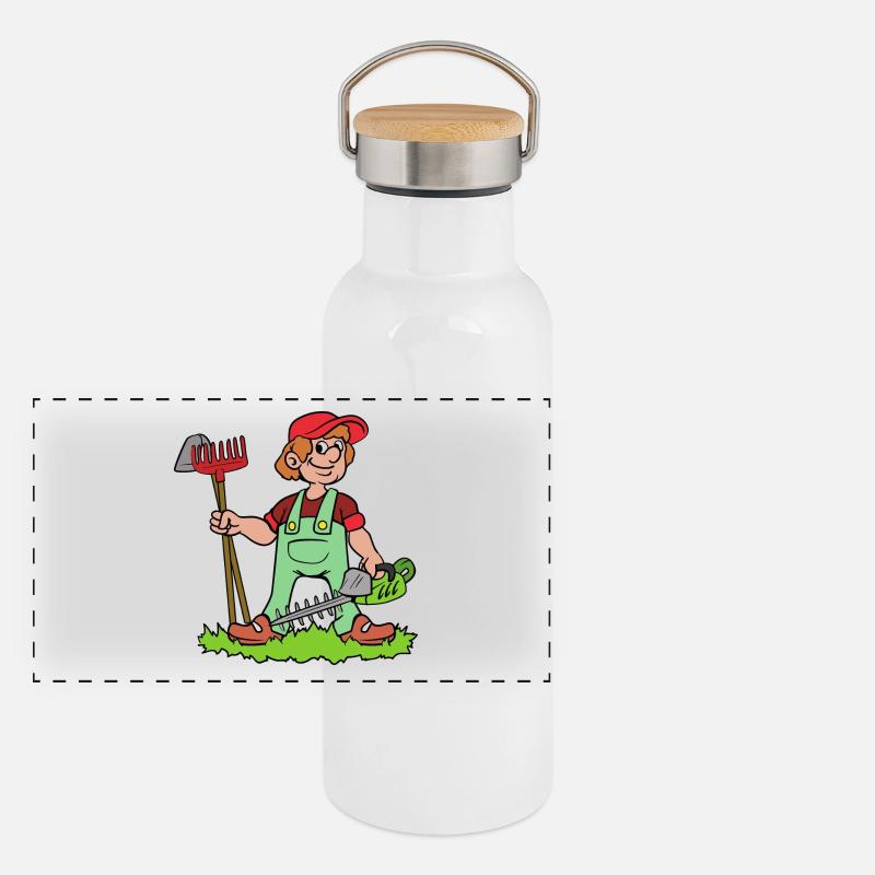 gardener Panoramic Thermal Bottle with Bamboo Lid