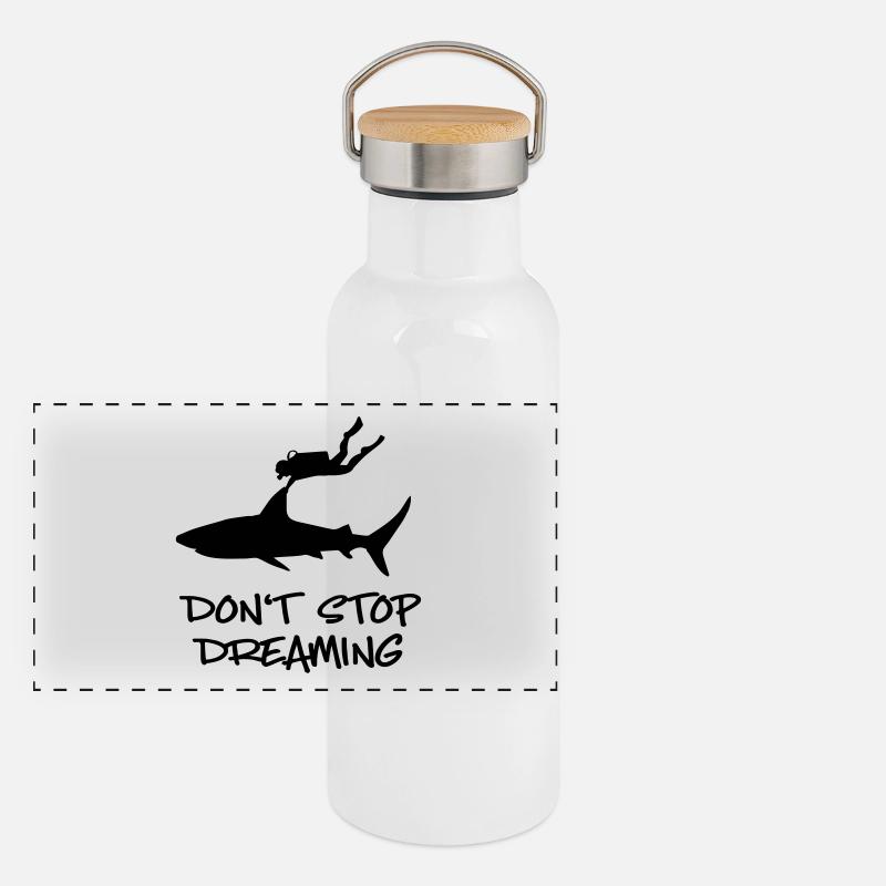 Panorama Thermosflasche mit Bambusdeckel