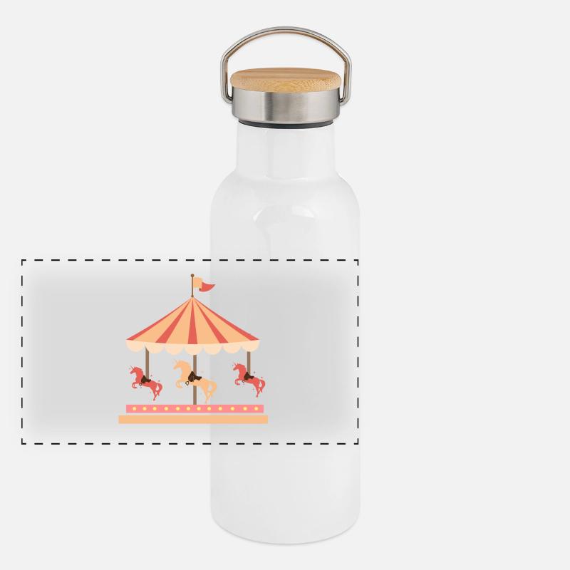 Karussell Panorama Thermosflasche mit Bambusdeckel