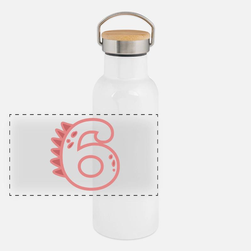 Number 6 Panoramic Thermal Bottle with Bamboo Lid