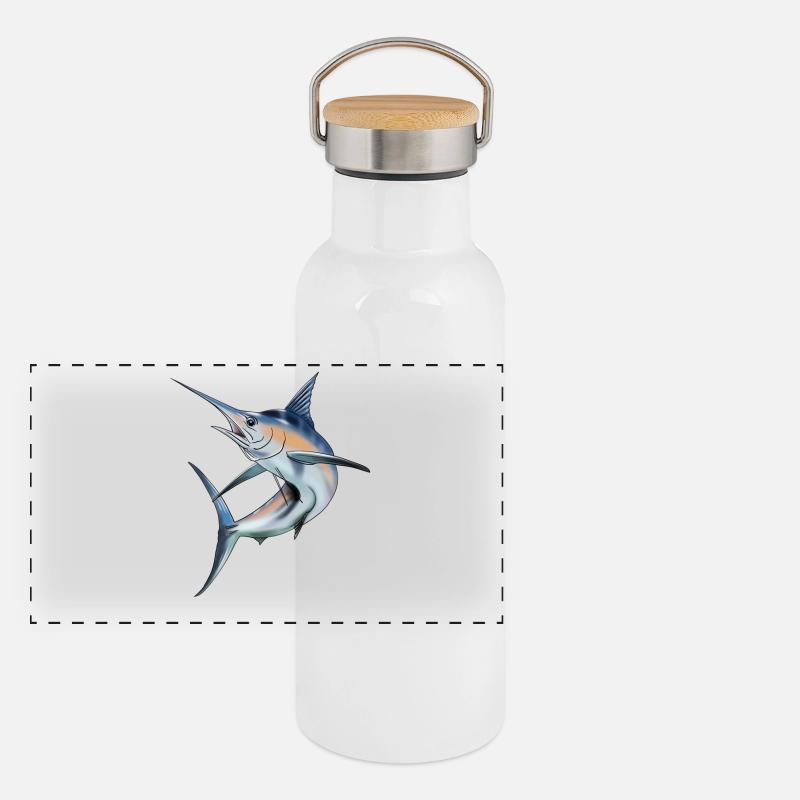 Panorama Thermosflasche mit Bambusdeckel