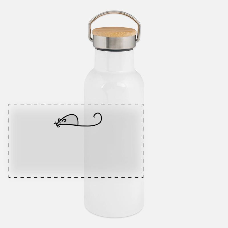 Souris Gourde isotherme avec bouchon en bambou