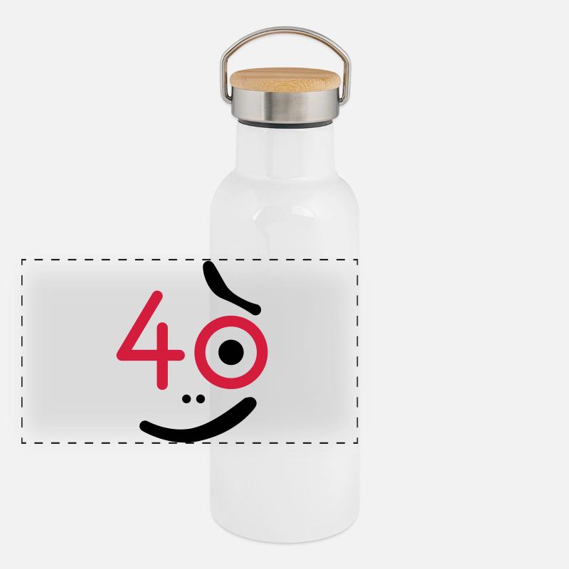 40 années - Alors quoi? Gourde isotherme avec bouchon en bambou