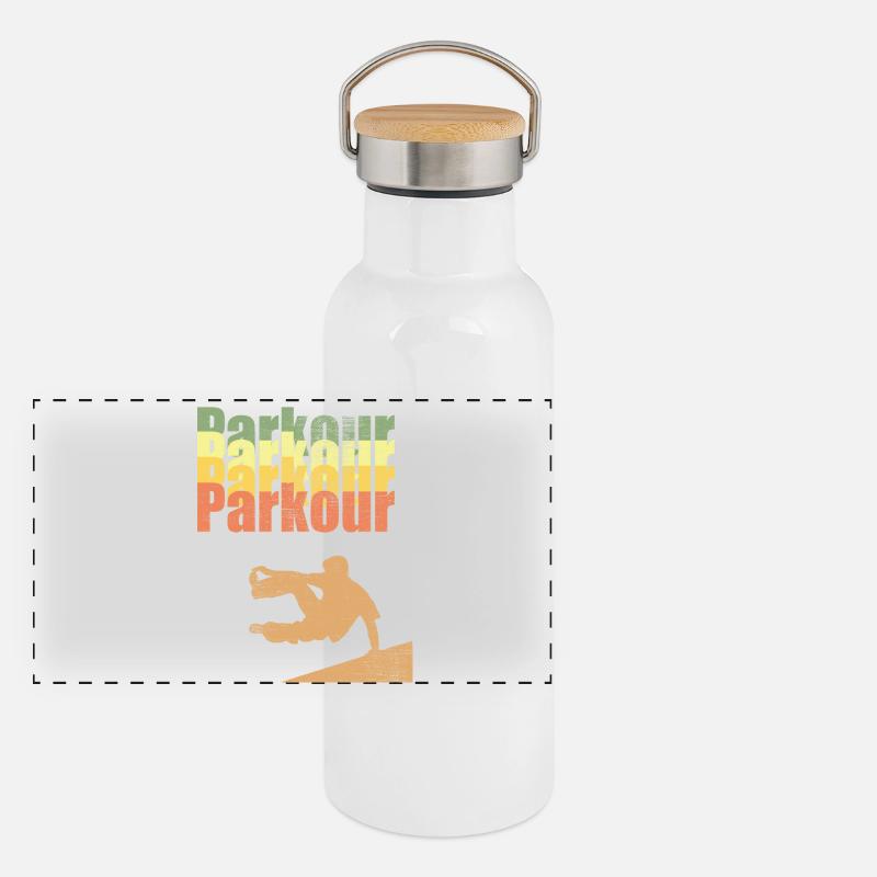 Parkour Gourde isotherme avec bouchon en bambou