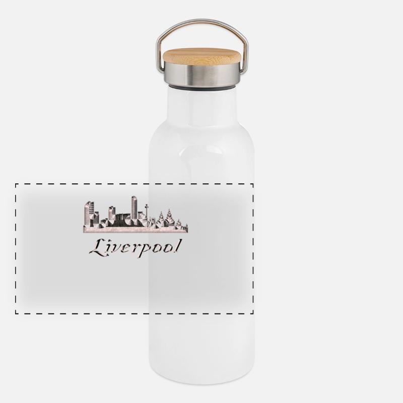 Liverpool Gourde isotherme avec bouchon en bambou