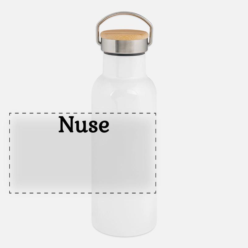 Albanien "Nuse" Panorama Thermosflasche mit Bambusdeckel