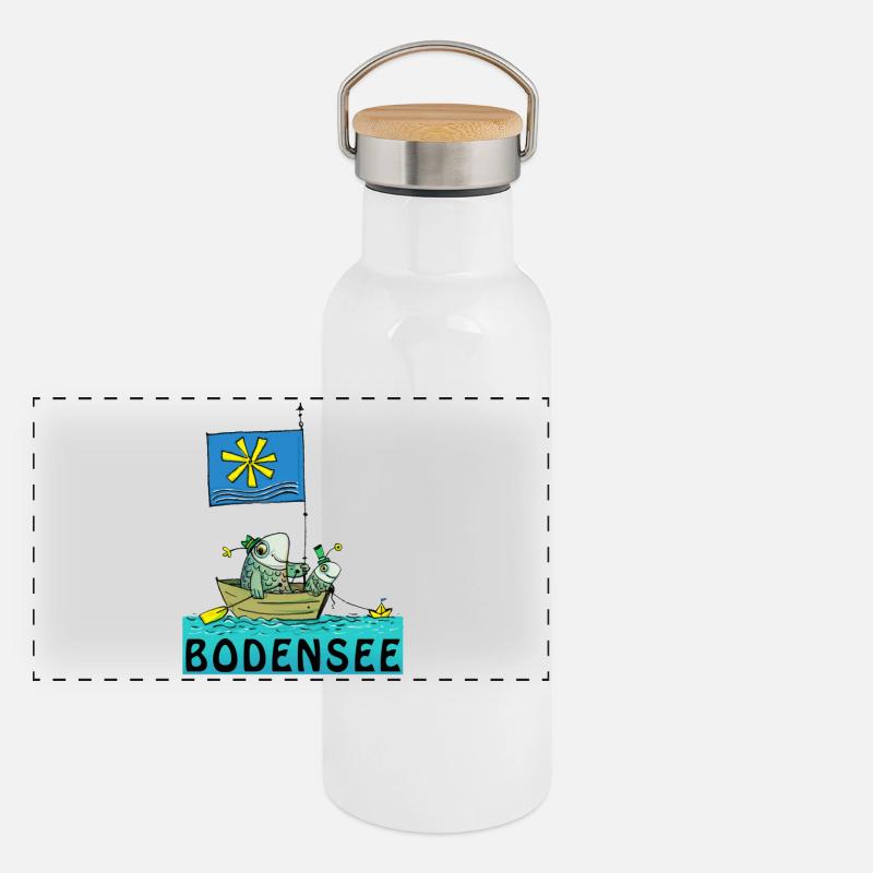 Lake Constance Panoramic Thermal Bottle with Bamboo Lid