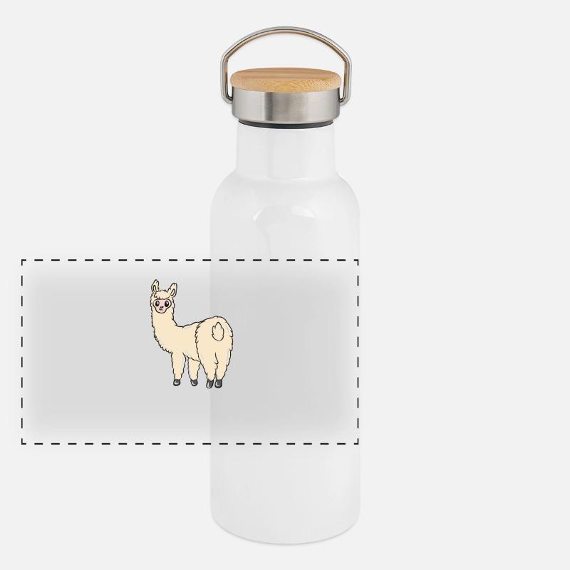 lama Gourde isotherme avec bouchon en bambou