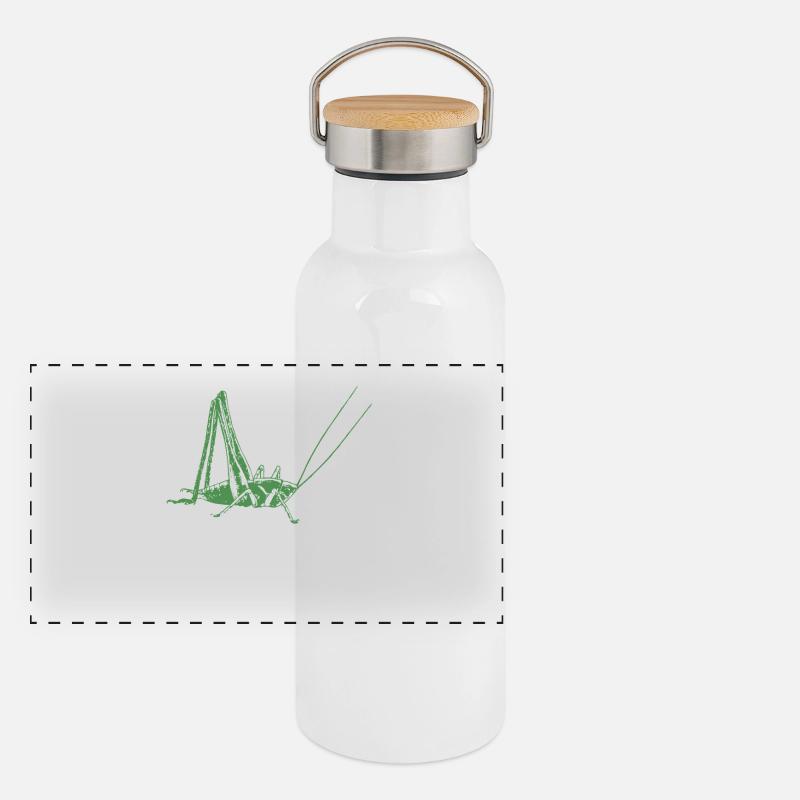 Panorama Thermosflasche mit Bambusdeckel
