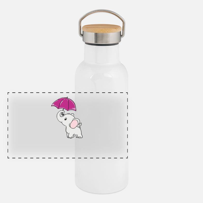 Gourde isotherme avec bouchon en bambou