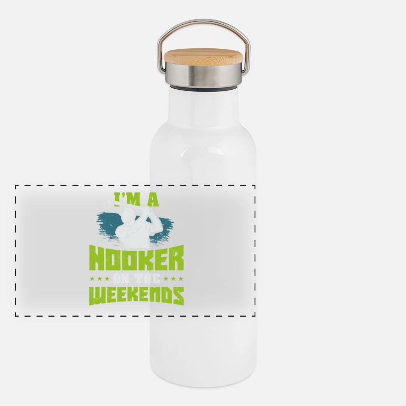 Golf Panorama Thermosflasche mit Bambusdeckel