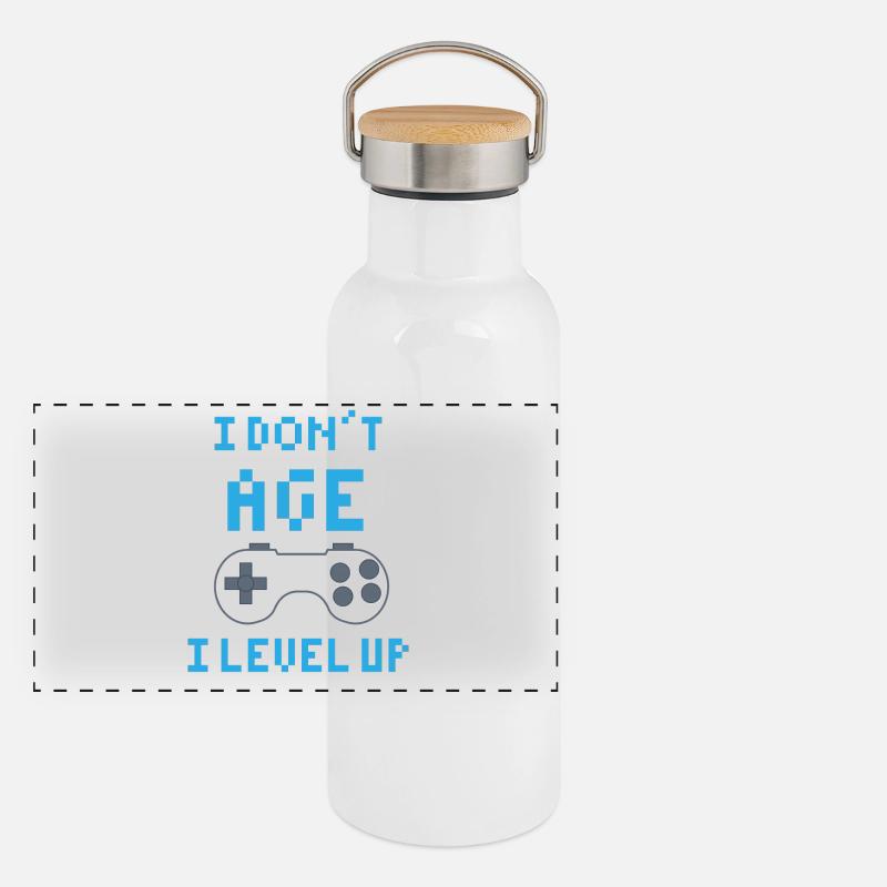 Panorama Thermosflasche mit Bambusdeckel