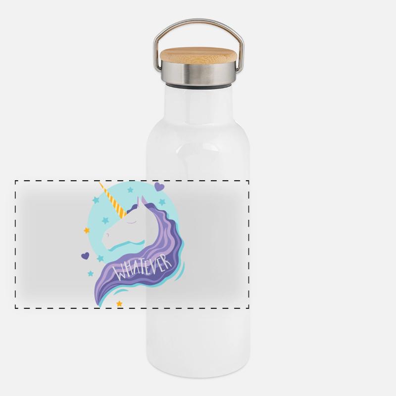 Unicorn Whatever Panoramic Thermal Bottle with Bamboo Lid
