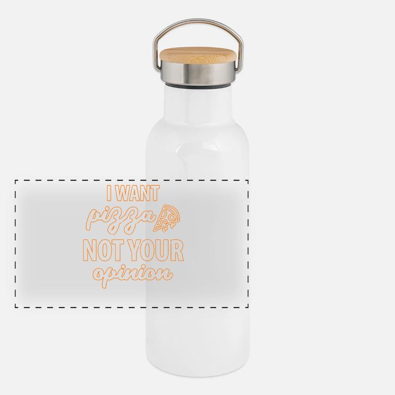 pizza Gourde isotherme avec bouchon en bambou