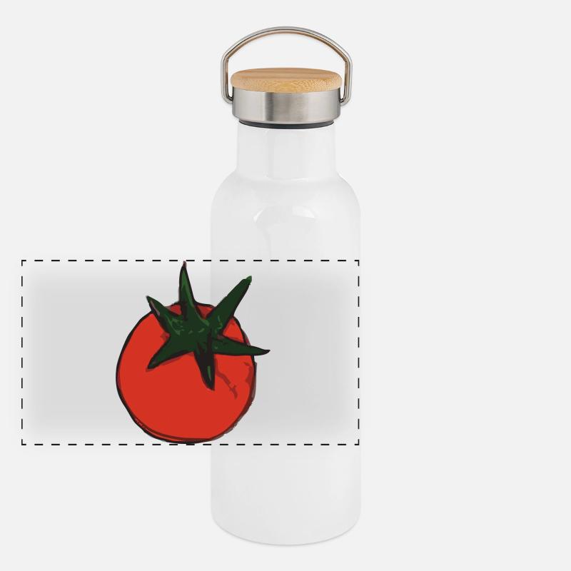 tomato tomatoe Panoramic Thermal Bottle with Bamboo Lid