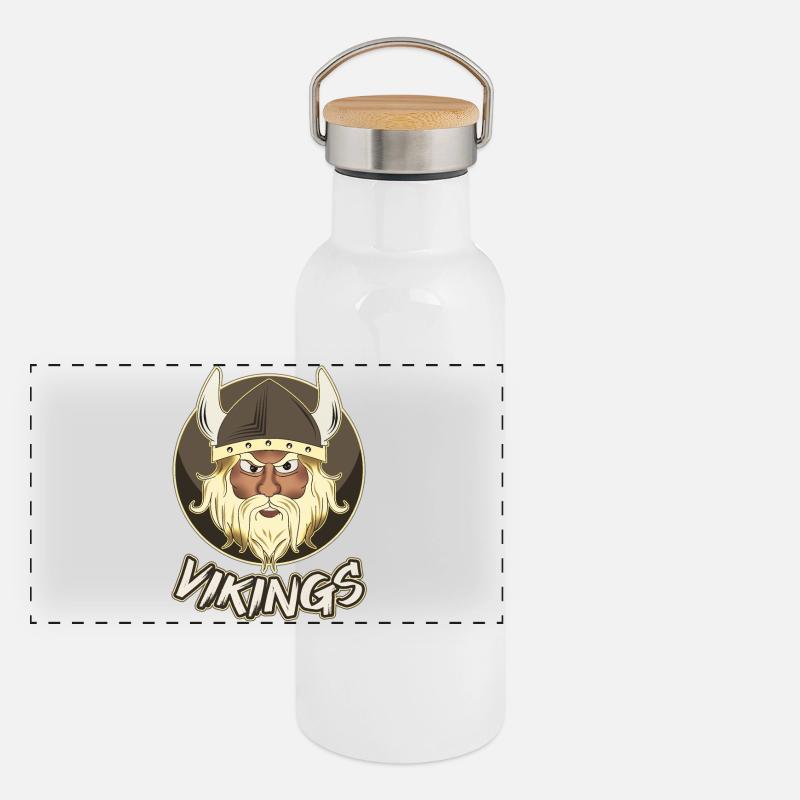 Vikings Panoramic Thermal Bottle with Bamboo Lid