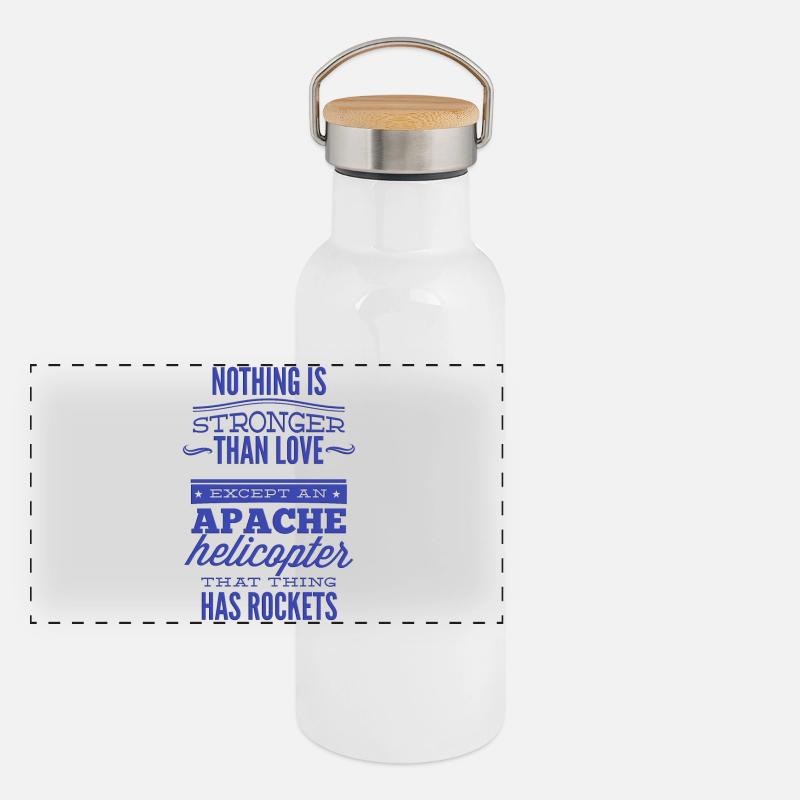 Nothing Is Stronger Than Love Panoramic Thermal Bottle with Bamboo Lid