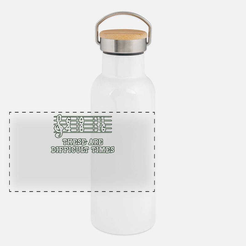 Musique classique Gourde isotherme avec bouchon en bambou