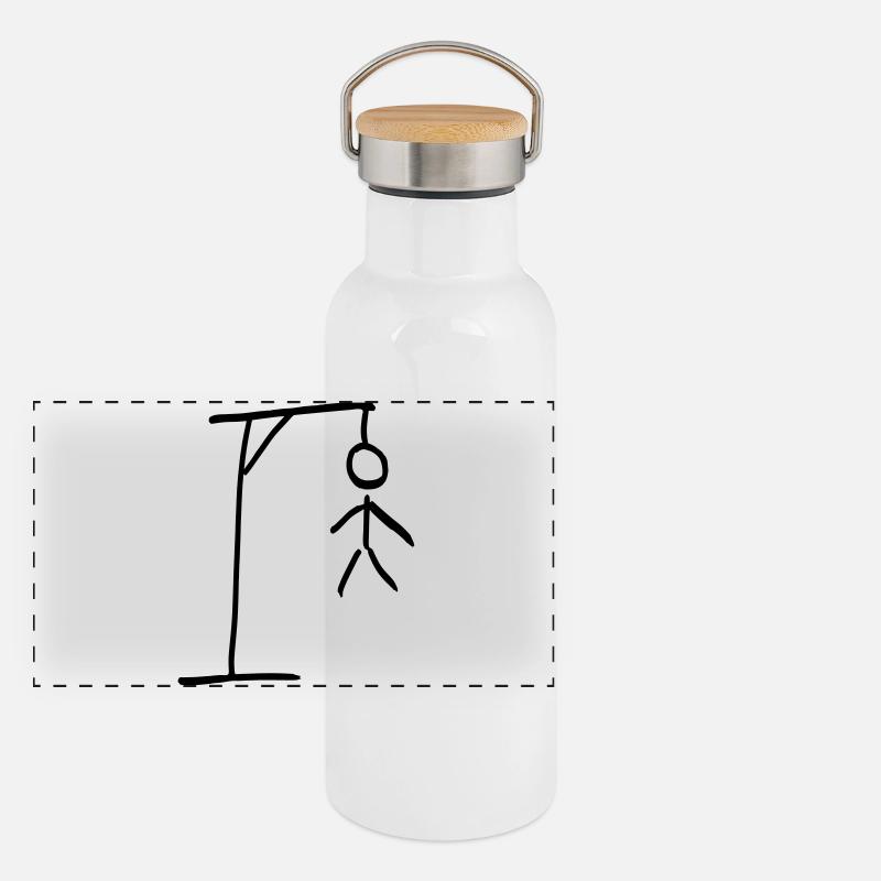 Gourde isotherme avec bouchon en bambou