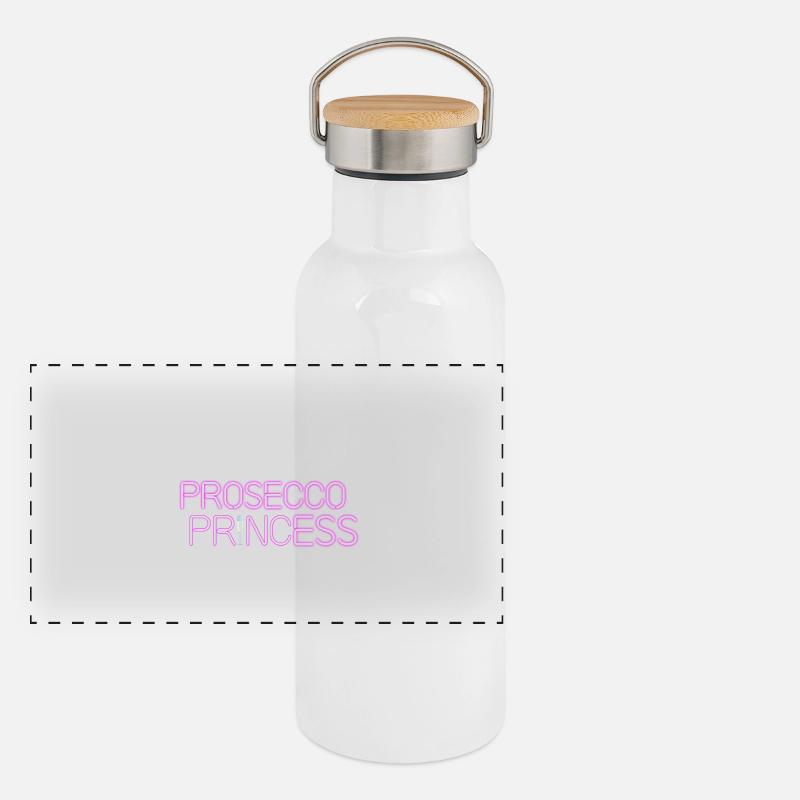 Prosecco Princesse Gourde isotherme avec bouchon en bambou