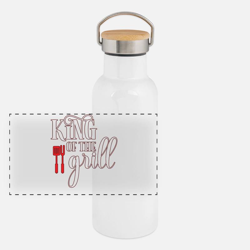 Grillkönig Panorama Thermosflasche mit Bambusdeckel