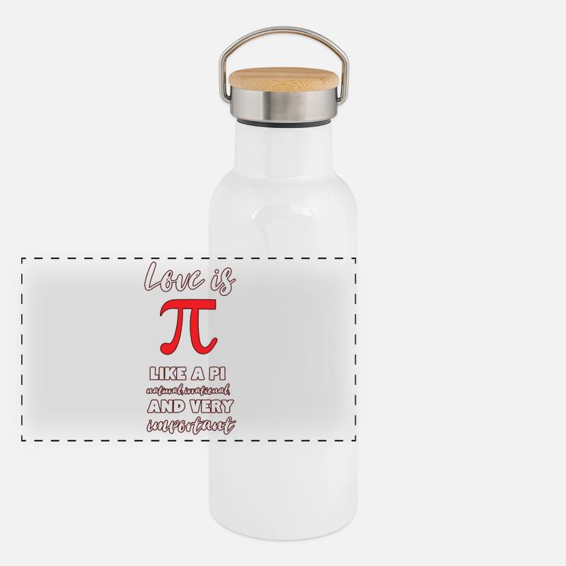 Mathe Panorama Thermosflasche mit Bambusdeckel