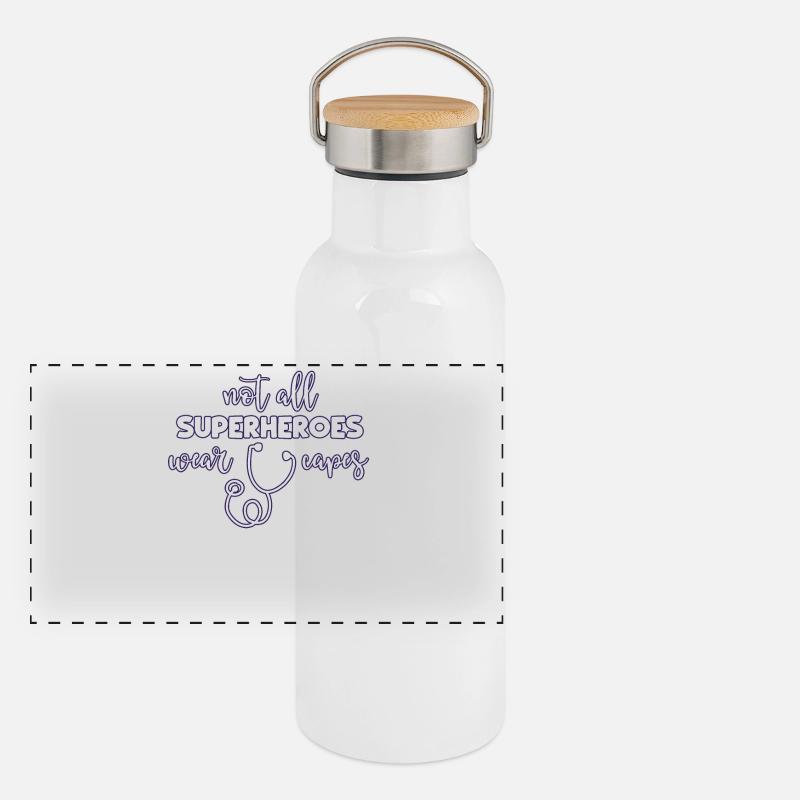 Panorama Thermosflasche mit Bambusdeckel