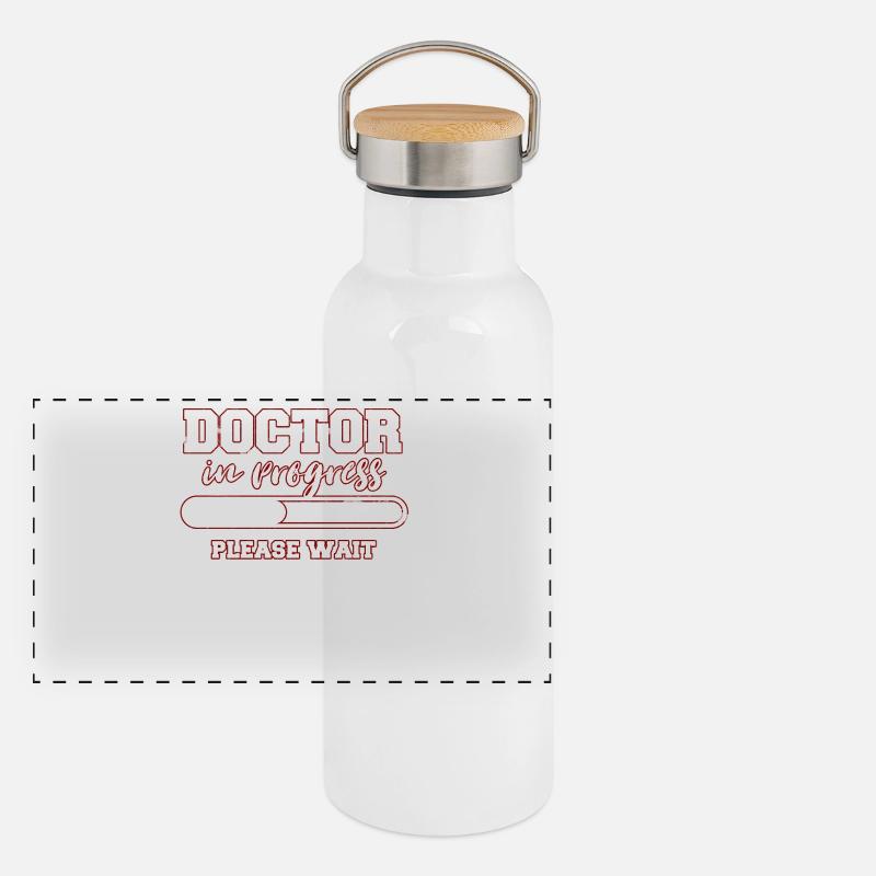 Arzt Panorama Thermosflasche mit Bambusdeckel