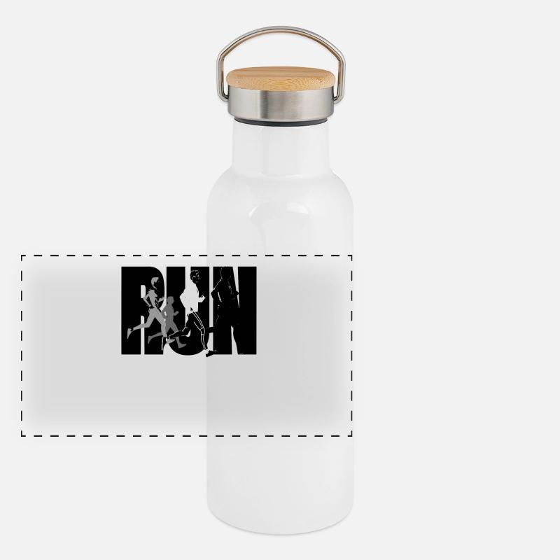 Runner Stuff - Run Panoramic Thermal Bottle with Bamboo Lid