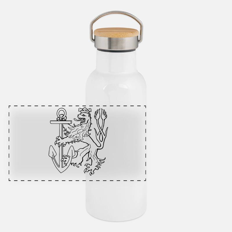 Düsseldorf Lion Gourde isotherme avec bouchon en bambou
