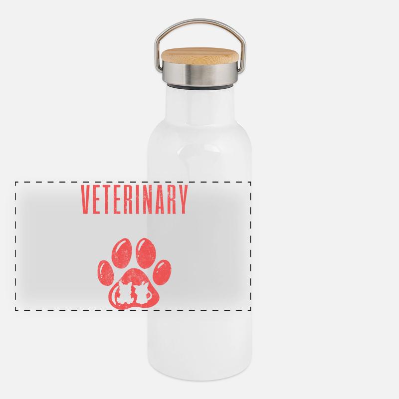Veterinary Assistant Vet Tech Panoramic Thermal Bottle with Bamboo Lid
