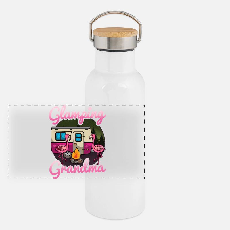 Glamping Camping Panoramic Thermal Bottle with Bamboo Lid
