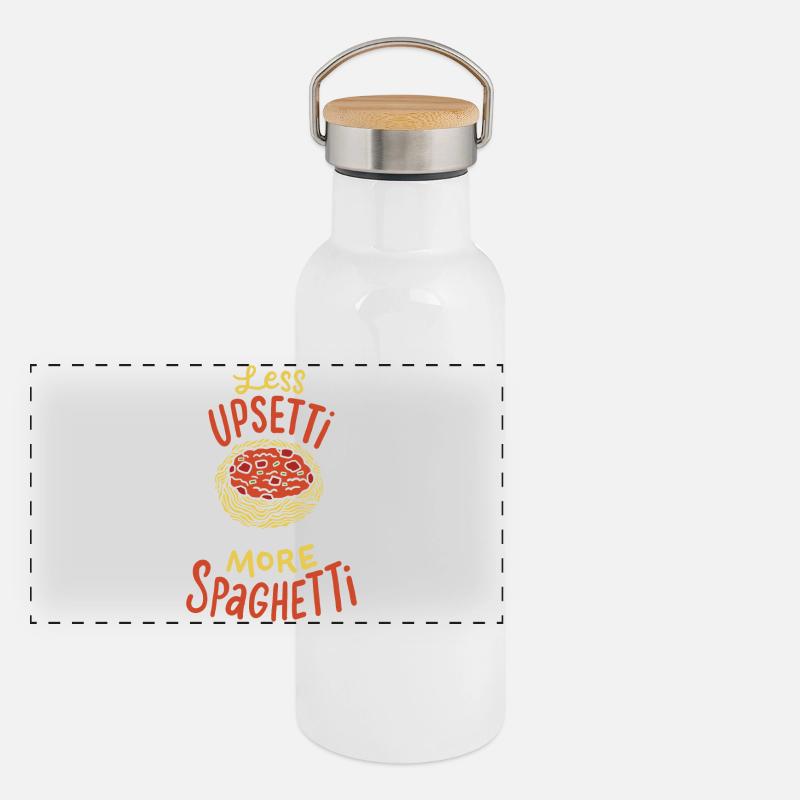 Panorama Thermosflasche mit Bambusdeckel