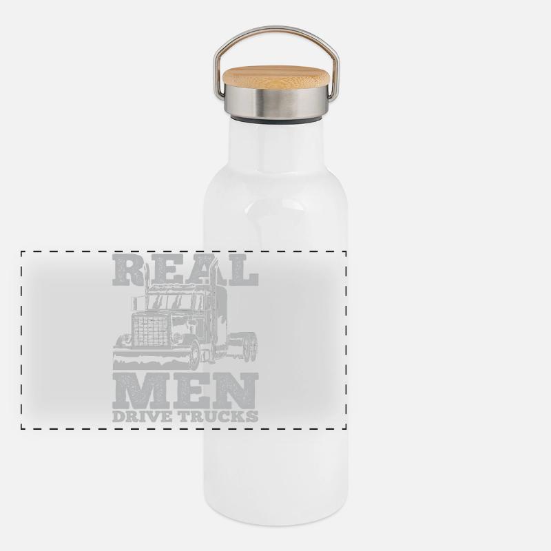 Camionneur Gourde isotherme avec bouchon en bambou
