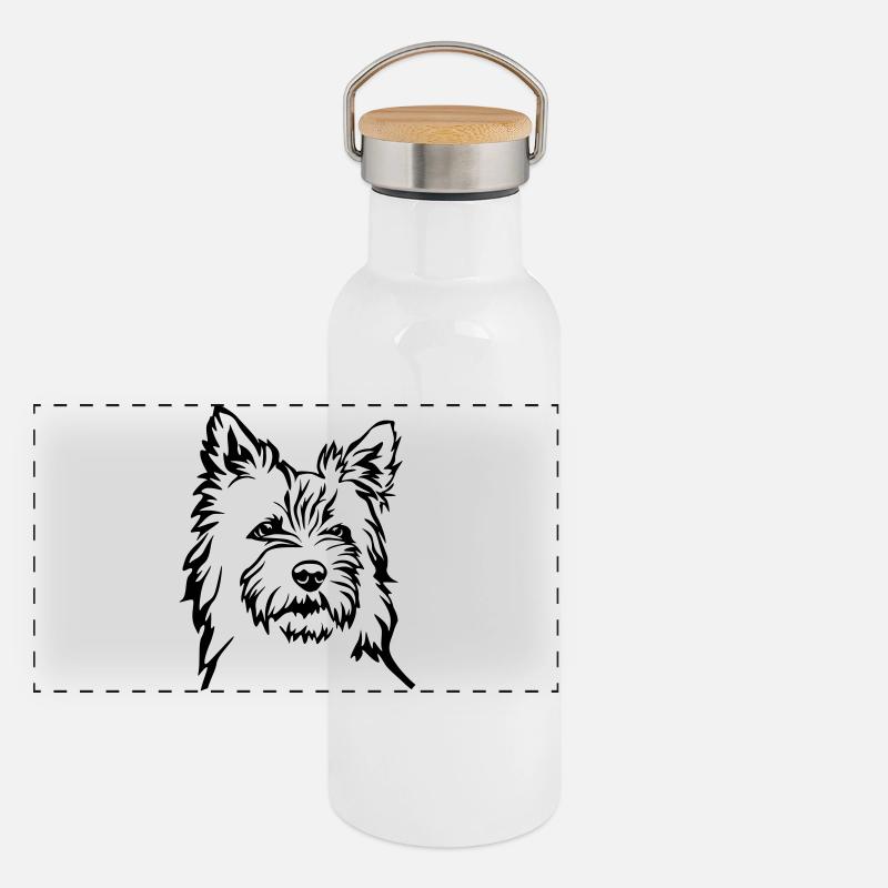 Panorama Thermosflasche mit Bambusdeckel
