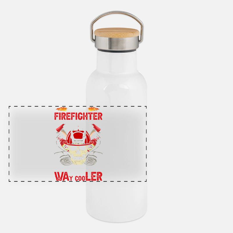 Fire department dad Panoramic Thermal Bottle with Bamboo Lid
