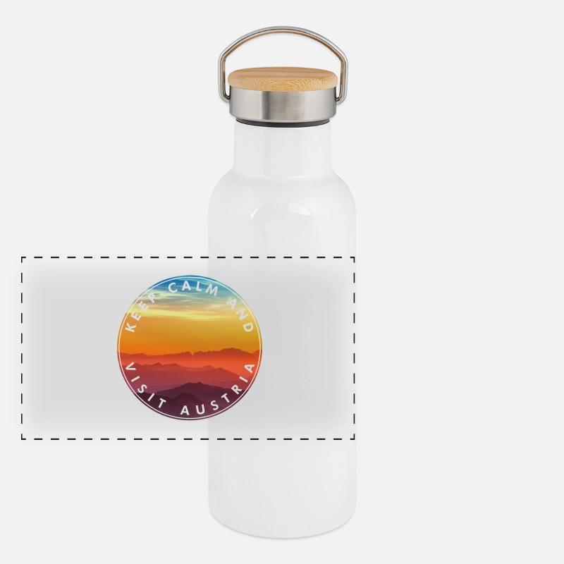 Visitez l’Autriche Sunset Gourde isotherme avec bouchon en bambou
