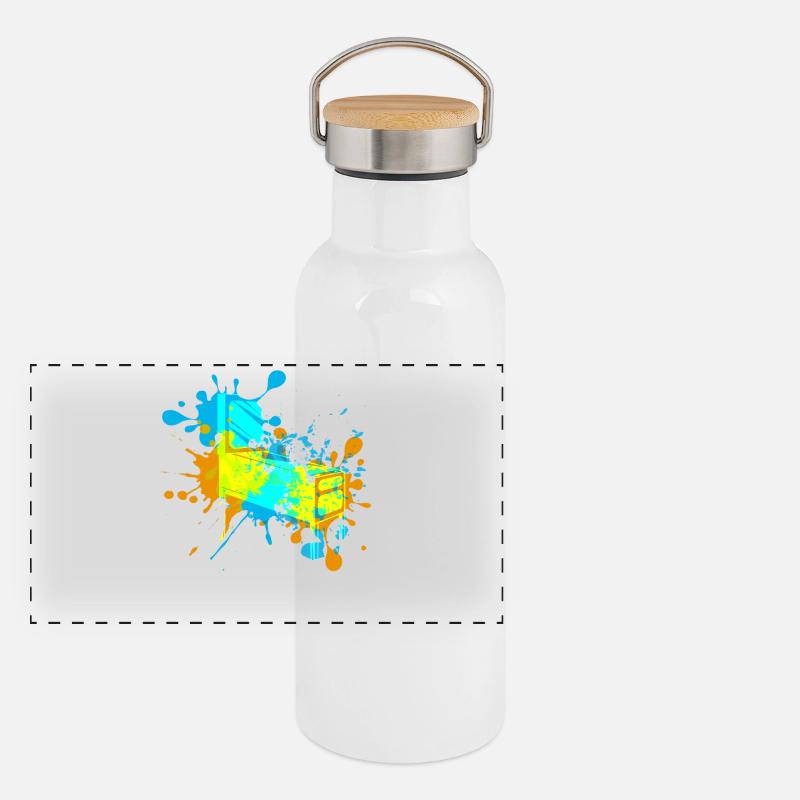 Gourde isotherme avec bouchon en bambou