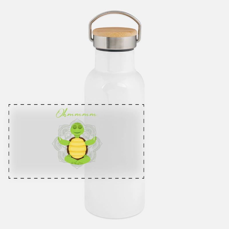 Panorama Thermosflasche mit Bambusdeckel