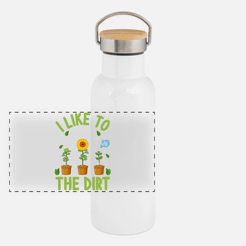 Gourde isotherme avec bouchon en bambou
