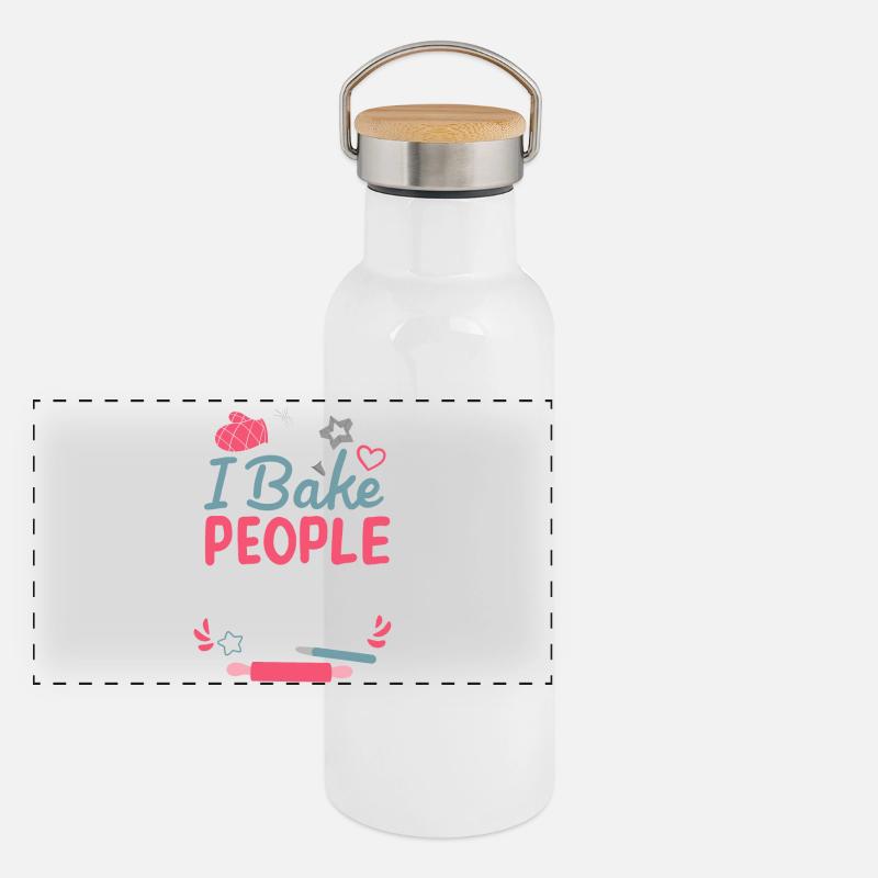 Baking Bakery Hobby Baker Panoramic Thermal Bottle with Bamboo Lid