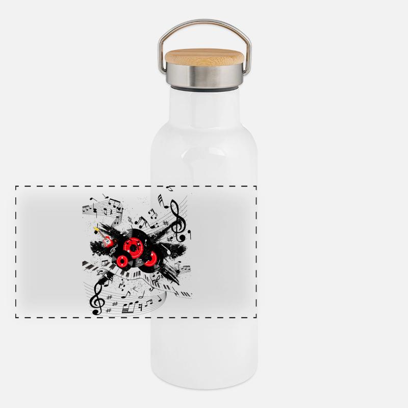 Mélodie et piste clavier Red Record Gourde isotherme avec bouchon en bambou